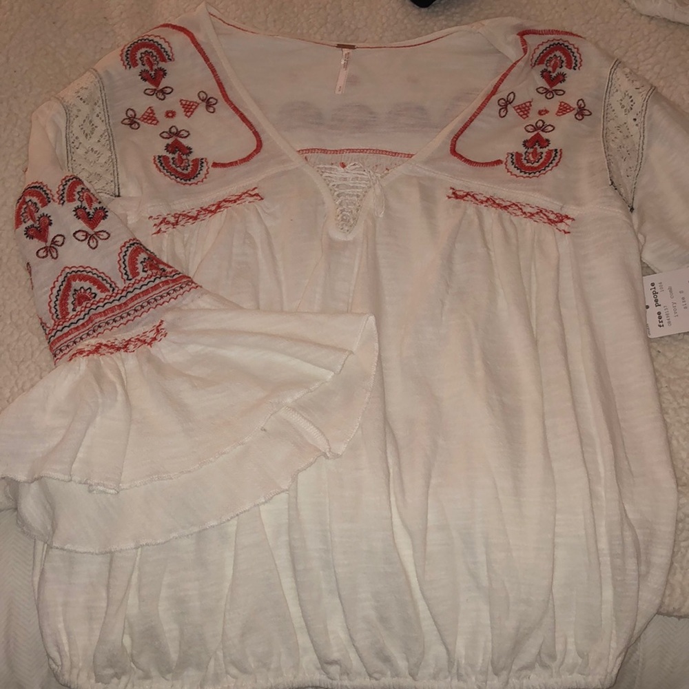 Cream Tribal Flowy Top